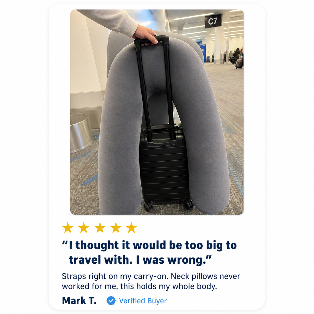 Verified buyer review - Mark T. travels with it on his carry-on